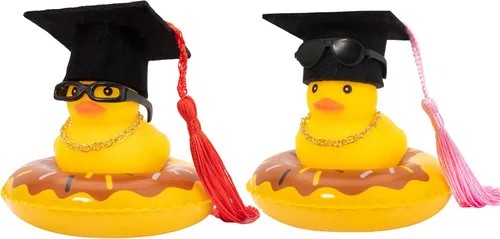 wonuu Pato de goma para automóvil, 2 unidades, decoración de tablero de instrumentos de automóvil, accesorios de decoración de tablero de automóvil,