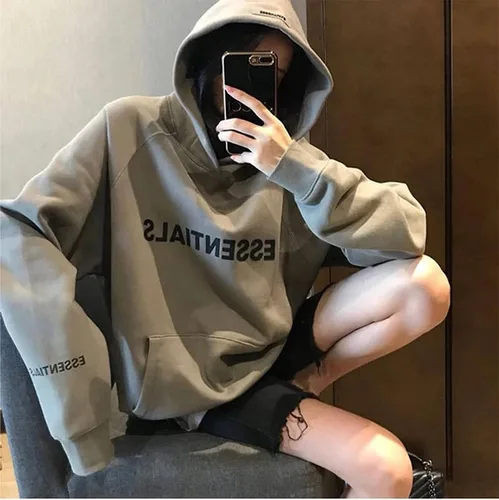 Vista 6 de Sudadera con capucha con estampado de hip hop para hombres y mujeres, sudadera de algodón suelta, unisex, elegante, perfecta ropa de calle