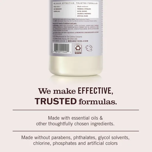Vista 5 de Mrs. Meyer's - Limpiador concentrado para múltiples superficies, se usa para limpiar suelos, baldosas o encimeras, aroma a lavanda, 32 onzas