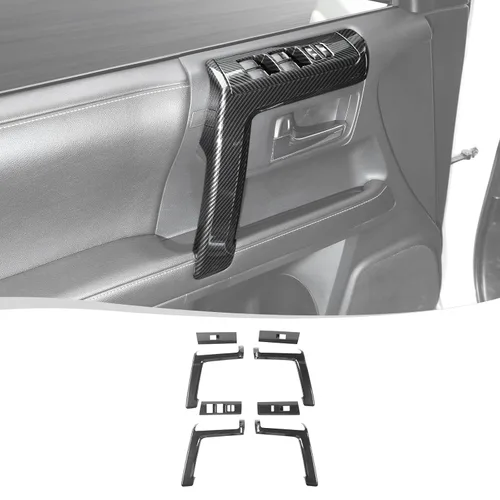 Vista 12 de Voodonala Panel de interruptores de ventana para Toyota 4Runner 2010-2024, cubierta de panel de manija lateral compatible con Toyota 4Runner SUV