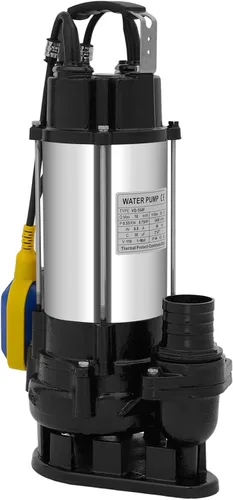 Bomba de amoladora de aguas residuales, bomba de aguas residuales/efluentes de 3/4 HP con interruptor de flotador automático, bombas de desagüe