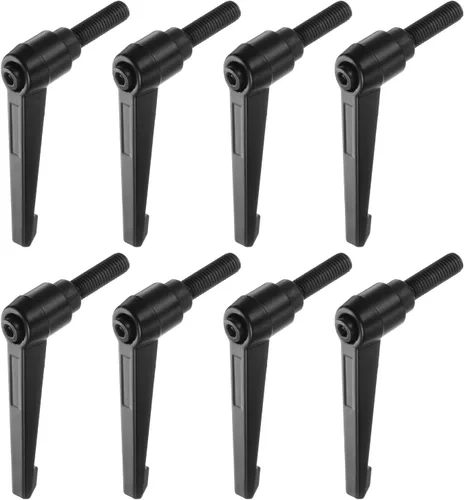 Vista 17 de HARFINGTON 8 manijas de palanca de sujeción ajustables M6 x 0.630 in de rosca macho, perillas de tornillo giratorio de bloqueo de trinquete