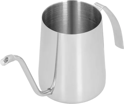 Vista 5 de Hervidor de cuello de cisne, 11.8 fl oz para verter sobre la tetera de cuello de cisne, cafetera de acero inoxidable, hervidores de cuello de ganso