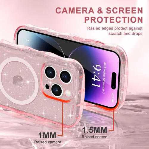 Vista 71 de Pepmune Funda magnética para iPhone 17 Pro Max, color rosa