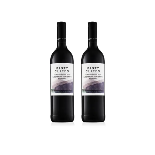 Vista 5 de Misty Cliffs Vino premium sin alcohol Cabernet Sauvignon Merlot (1 paquete)