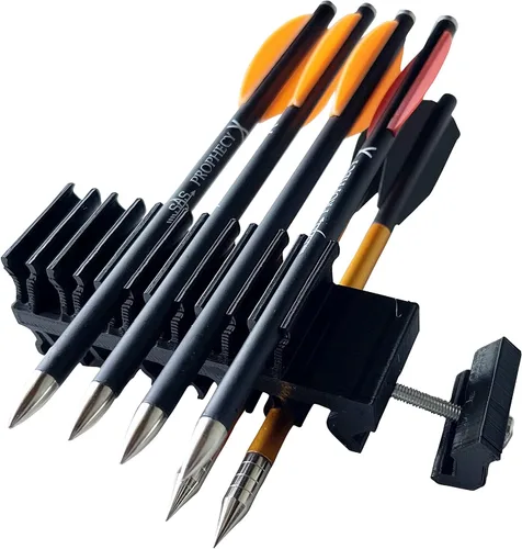 Vista 3 de SAS Pistol Crossbow Quiver 3D Printed 12 Bolts Holder Weaver Mounting Kit Negro