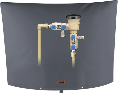 Vista 21 de Cubierta aislante de tubería para prevención de reflujo (5 °F) – Bolsa aislada para válvula de aspersor de riego – Cubierta de bomba de pozo de agua