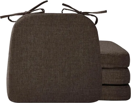 Vista 19 de Ruqmuis Cojines para sillas de comedor, cojines de asiento de 2 pulgadas de grosor para sillas de cocina, cojines en forma de D con funda lavable