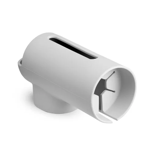 Vista 2 de Munchkin Soft Spot - Cubierta de boquilla de baño para bebé, protector de bañera con dispensador de baño de burbujas integrado, silicona, gris