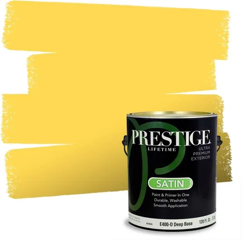 Vista 17 de PRESTIGE Pinturas de pintura exterior e imprimación en uno, 1 galón, plano, combinación comparable de Benjamin Moore* Pila de heno