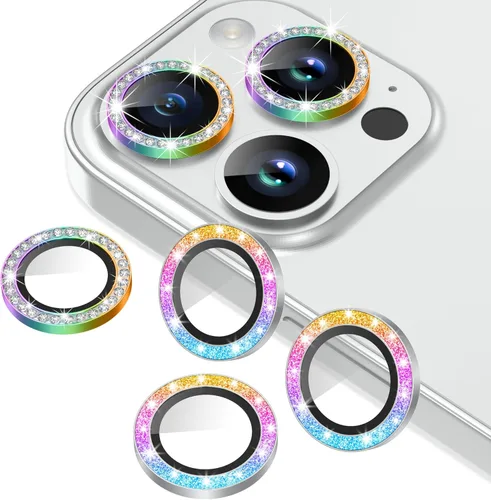 Vista 66 de AGVEE Paquete de 6 unidades para iPhone 12 Pro/12/12 Mini/11 Pro Max/11 Pro/11 Pro/11 Protector de lente de cámara, anillo de metal brillante