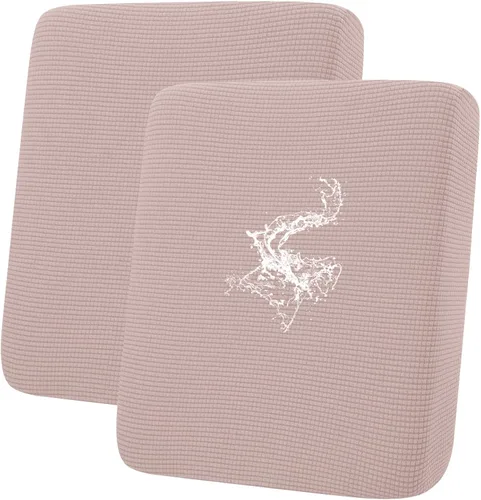Vista 39 de hyha Fundas impermeables para sofá seccional, fundas de cojín Beige