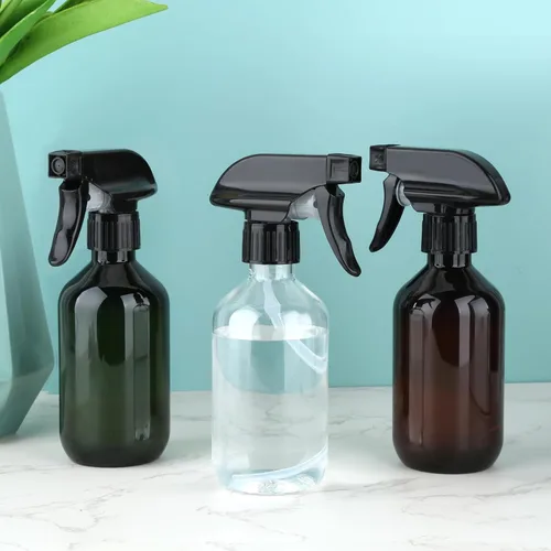 Vista 6 de Arkeiliy Pack de 2 botellas de spray a prueba de fugas (300 ml/10 onzas) - Boquilla ajustable para neblina fina y chorro Botellas de plástico