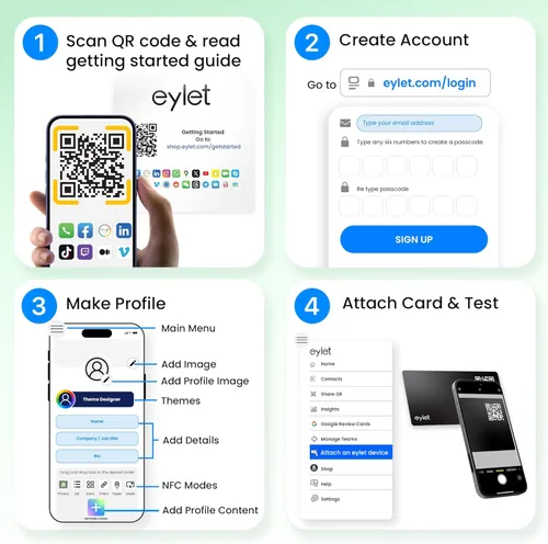 Vista 5 de Tarjeta de visita digital, paquete de 2 unidades - Compartir contactos habilitados para NFC, sin aplicación o suscripción, tarjetas inteligentes
