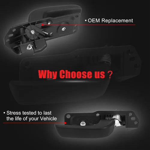 Vista 3 de X AUTOHAUX Manija de puerta interior del coche delantera derecha para Chevy Silverado 1500 2500 3500 para GMC Sierra 1500 2500 3500 2007-2013