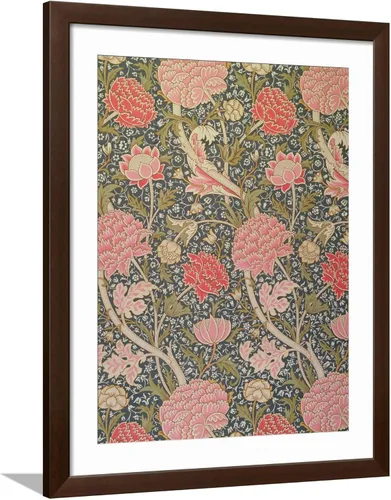 Vista 12 de ART.COM Impresiones artísticas enmarcadas para pared, Cray, 1884 por William Morris, decoración botánica, 12 x 16 pulgadas, marco negro con paspartú