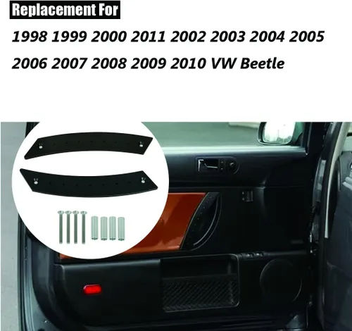 Vista 4 de Tiradores de puerta para VW Beetle 1998 1999 2000 2001 2002 2003 2004 2005-2010 negro