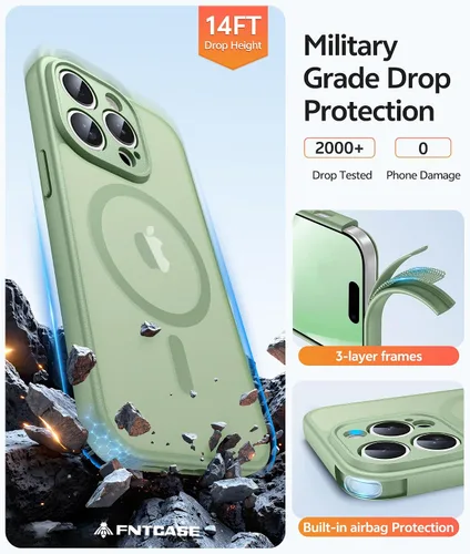 Vista 166 de FNTCASE - Funda para teléfono 18 Pro, funda para teléfono 17 Pro, compatible con Magsafe