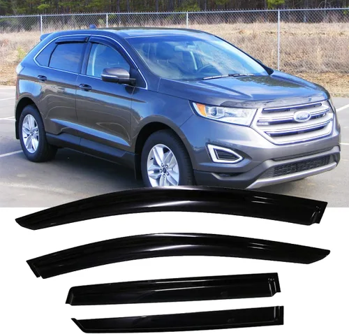 Vista 9 de Deflector de viento para ventana lateral, juego de 4 protectores de lluvia con cinta de canal, visera para Ford Explorer y Mercury Mountaineer