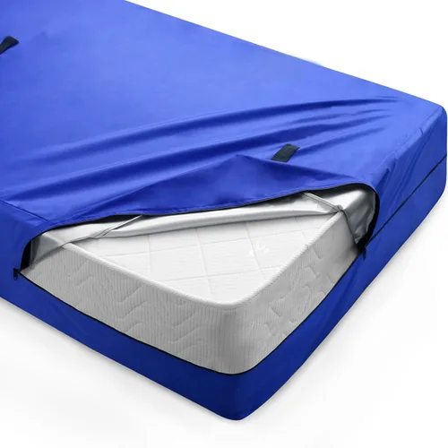 Vista 8 de Bolsa de colchón Queen para mudanza y almacenamiento, funda de colchón tamaño Queen para mudanzas con asas resistentes, cremalleras dobles