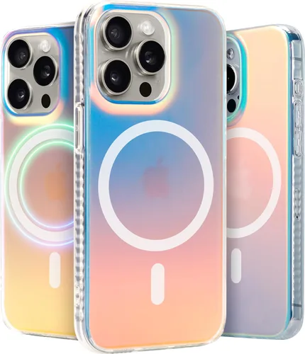 Vista 31 de LONLI Hue - para iPhone 15 Pro [Compatible con Magsafe] - Funda de teléfono floral dorada - [Amortiguador de 360° absorbente de impactos] - Funda