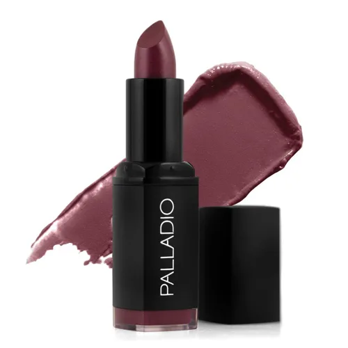 Vista 7 de Palladio Lápiz labial mate herbal, rosa bella, cremoso y cobertura completa de larga duración, 0.16 onzas