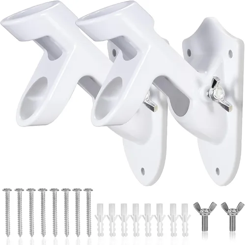 Vista 9 de BONWIN - Soportes para mástil de bandera de 1 pulgada con accesorios para montaje en pared de casa, diámetro interior de 1 pulgada, dos posiciones