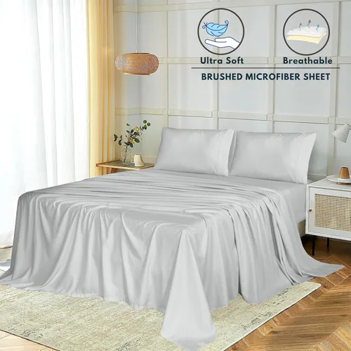 Vista 2 de RUVANTI - Juego de sábanas Twin XL, sábanas de microfibra cepillada 3 piezas (1 sábana bajera, 1 sábana encimera, 1 funda de almohada)