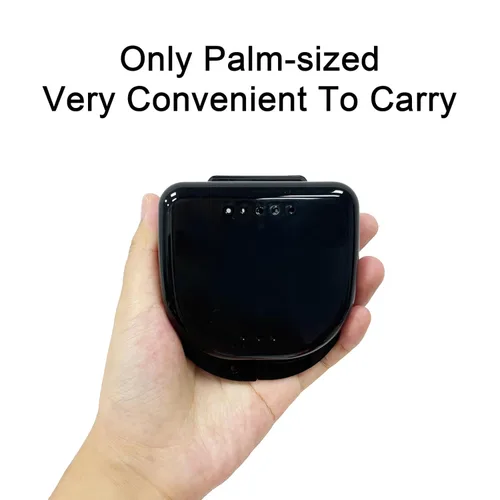 Vista 5 de Paquete de 10 cajas de retenedor, caja de retención dental con orificios de ventilación, contenedor de almacenamiento multicolor para Aligner Negro