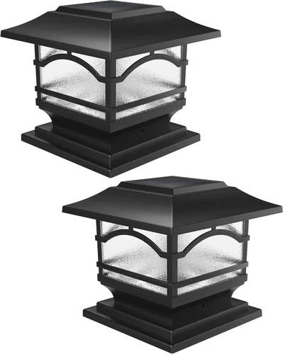 Vista 8 de Davinci Lighting Luces solares prémium para exteriores – 4 x 4, 5 x 5, 6 x 6 pulgadas, luz LED brillante para postes de valla, terraza, jardín