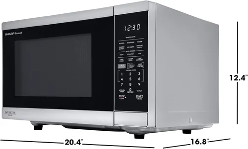 Vista 10 de SHARP Horno de microondas de encimera compatible con Alexa certificado por Orville Redenbacher's con plato giratorio Carousel extraíble de 12.4