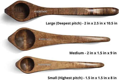 Vista 7 de Heritage Musical Spoons Instrumento de percusión, madera de arce canadiense hecha a mano, sonido popular de madera natural, gran regalo para todas