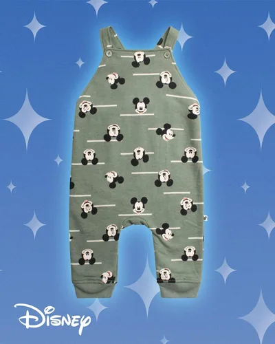 Vista 6 de Disney Overol de 2 piezas para bebé, camisa de manga larga de Mickey Mouse y mameluco para recién nacido, trajes para bebé niño