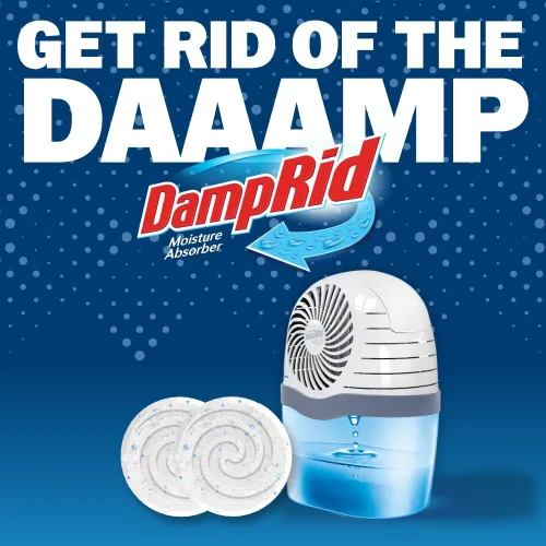 Vista 7 de DampRid Absorbedor de humedad reutilizable con 4 tabletas de gota, sin fragancia, 15.8 onzas, atrae y atrapa el exceso de humedad y elimina