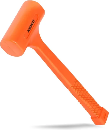 Vista 12 de Neiko 02846A - Martillo de soplado muerto de 1 lb, naranja neón Cuerpo moldeado de una pieza Empuñadura a cuadros Resistente a chispas