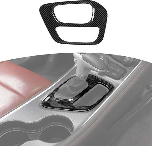 RT-TCZ Para Challenger Panel de Cambio de Cambios de Fibra de Carbono Cubierta para Dodge Challenger 2015 up Fibra de Carbono Accesorios Interior