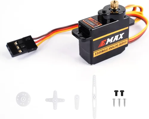 Vista 2 de EMAX ES08MA II 0.42 oz Mini Metal Gear Servo analógico para modelo RC (paquete de 4)