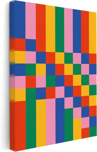 Vista 13 de Poster Master Bauhaus Canvas - Abstract Circles Print - Geometric Shapes Art - Mid Century Modern Design - Chic Boho Art - Colorful Living Room or