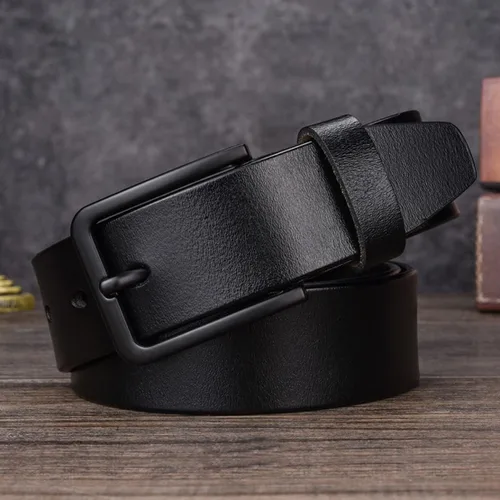 Vista 3 de West Leathers Paquete de 2 Cinturón para hombre, cinturón de mezclilla clásico para hombre de 1.496 in