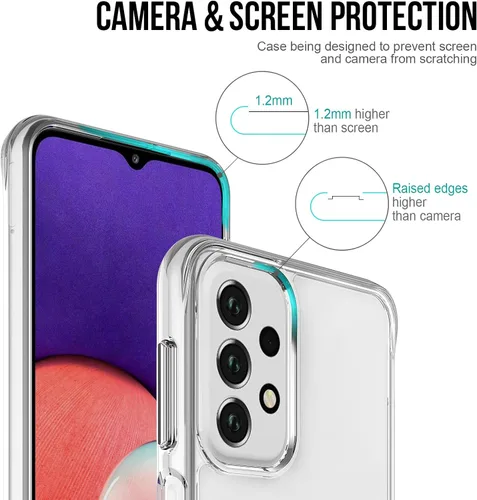Vista 6 de Funda para teléfono Samsung Galaxy A23-5G: (no para A23 5G UW), [Serie Armadura Cristalina] [4 bolsas de aire integradas] Funda protectora a prueba