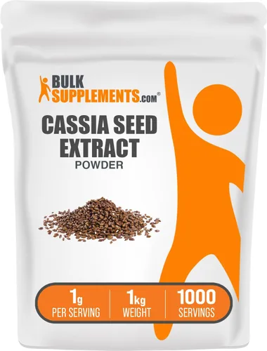 BulkSupplements. com Polvo de extracto de semilla de cassia - Polvo de semillas de cassia, suplemento de hierbas - vegano y sin gluten, 0.04 oz por
