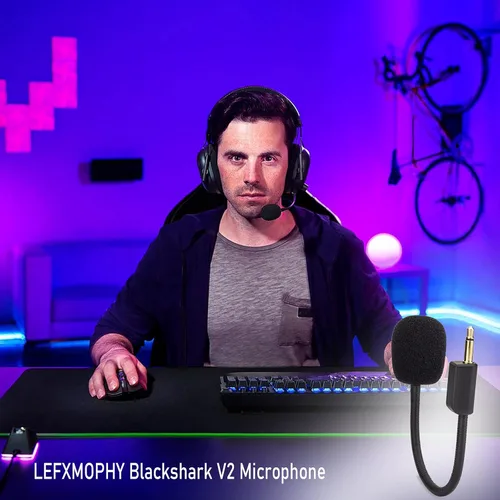 Vista 3 de LEFXMOPHY Blackshark V2 Micrófono de repuesto para Razer BlackShark V2 y V2 Pro Wireless Gaming Headset 0.138in desmontable Game Boom Micrófono