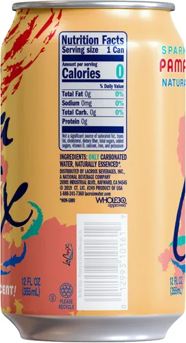 Vista 3 de Agua mineral con gas LaCroix, sabor natural, lima