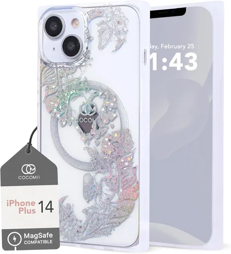 Vista 24 de Cocomii - Funda rectangular compatible con iPhone 14 Pro - Compatible con MagSafe, patrón de carey, estampado animal, brillante, magnética