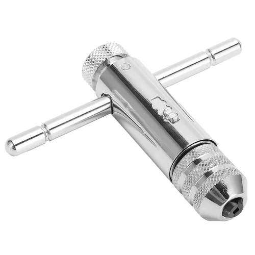 Vista 3 de THandle - Llave de trinquete M3-M8, soporte de grifo ajustable, herramienta de mano para grifos, escariadores, extractores de tornillos