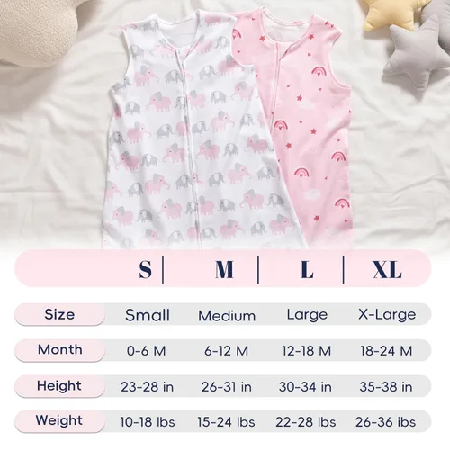 Vista 6 de PHF Saco de dormir de algodón 100% orgánico para bebé, manta vestible para bebé de 0 a 6 meses, saco de dormir infantil con cremallera de 2 vías