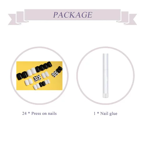 Vista 4 de BABALAL Uñas con diseño, de uñas con pegamento para mujeres y niñas