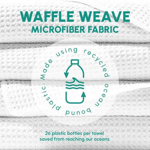 Vista 2 de SUN'Y Toalla de Playa de Microfibra Waffle – Sin Arena, Secado Rápido, Ultra Absorbente, Ligera y Compacta, Toalla de Viaje con Bolsa de Transporte
