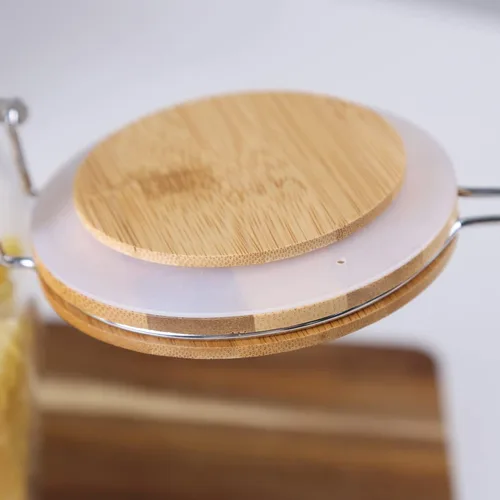 Vista 5 de KKC HOME ACCENTS Tarros de galletas de vidrio transparente con tapas herméticas, tarros de galletas herméticos con tapas de abrazadera de bloqueo