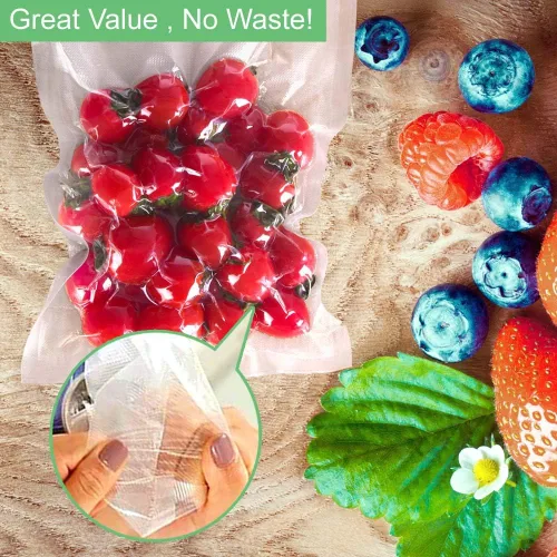Vista 5 de O2frepak Paquete de 3 rollos de bolsas selladoras al vacío de 8 x 20 pies sin BPA, rollos de bolsas de almacenamiento resistentes al vacío, rollo